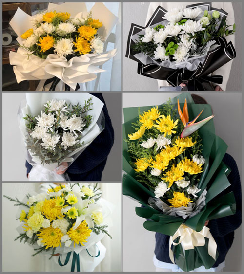 贵州遵义红花岗区金鼎山镇银江村白事花束代送